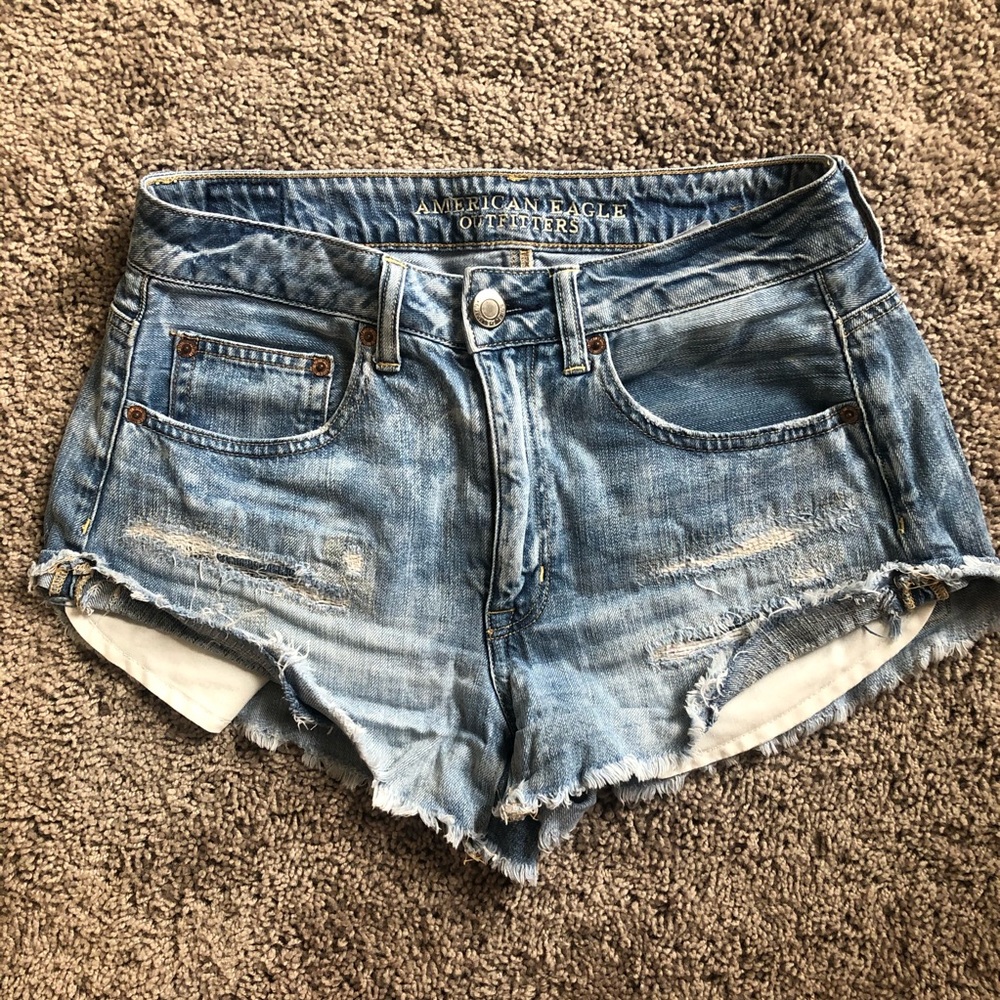 American eagle “high rise festival” jean shorts